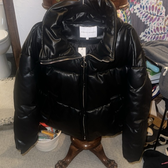 Rebecca Minkoff |Blk Oversized  Leather Full Zip Jacket Size M NWT!!! - Picture 7 of 15